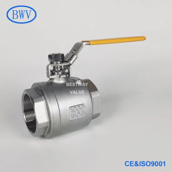 1000wog/1000psi Pn63 CF8 CF8m 304 316 Wcb NPT/BSPT/BSPP Thread End Industrial 2PC Stainless Steel Manual Floating Ball Valve